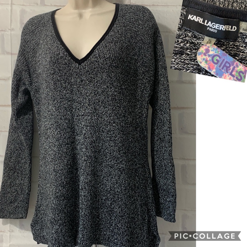 VINTAGE Karl Lagerfeld Black & White Sweater